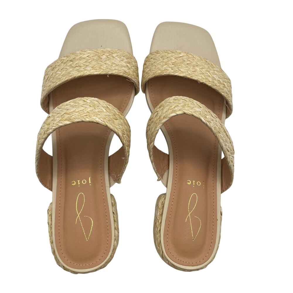 Joie Double Strapped Raffia Braided Sandals - Women's 8.5